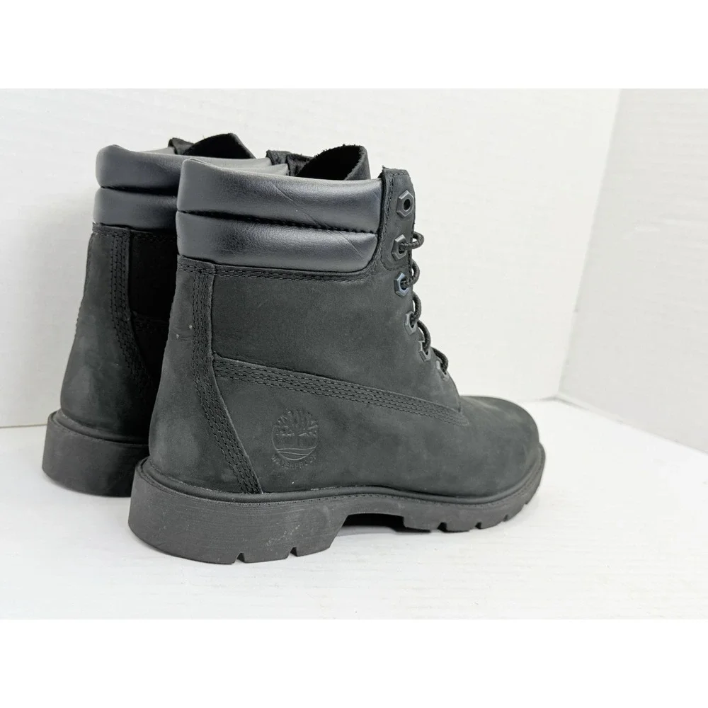 Timberland Linden Woods 6-Inch Waterproof Boots Women's 7 Black A156S